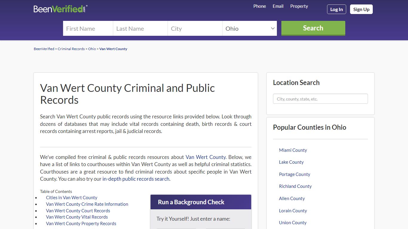 Van Wert County Arrest Records in OH - Court & Criminal ...