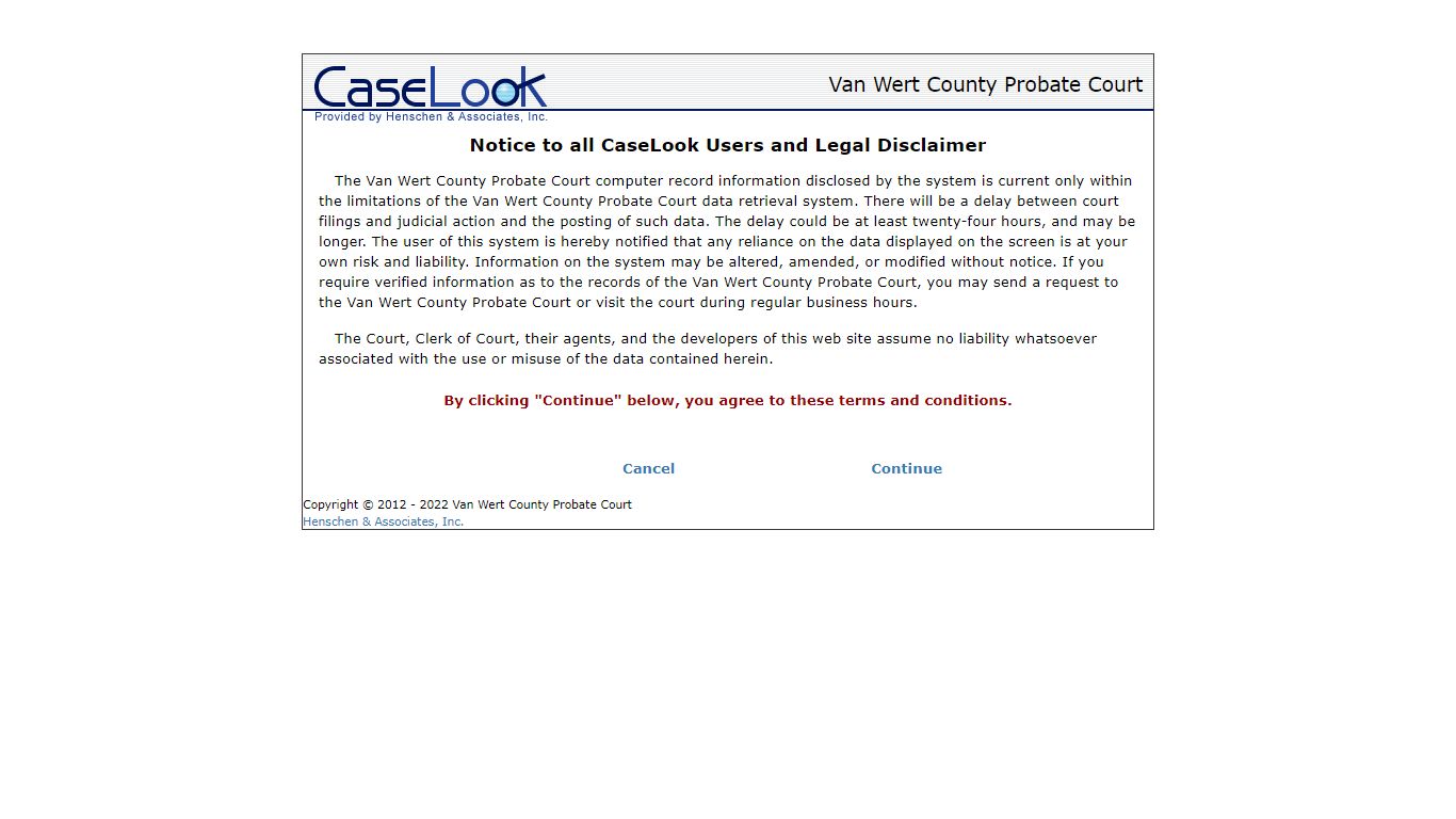 Van Wert County Probate Court - Record Search